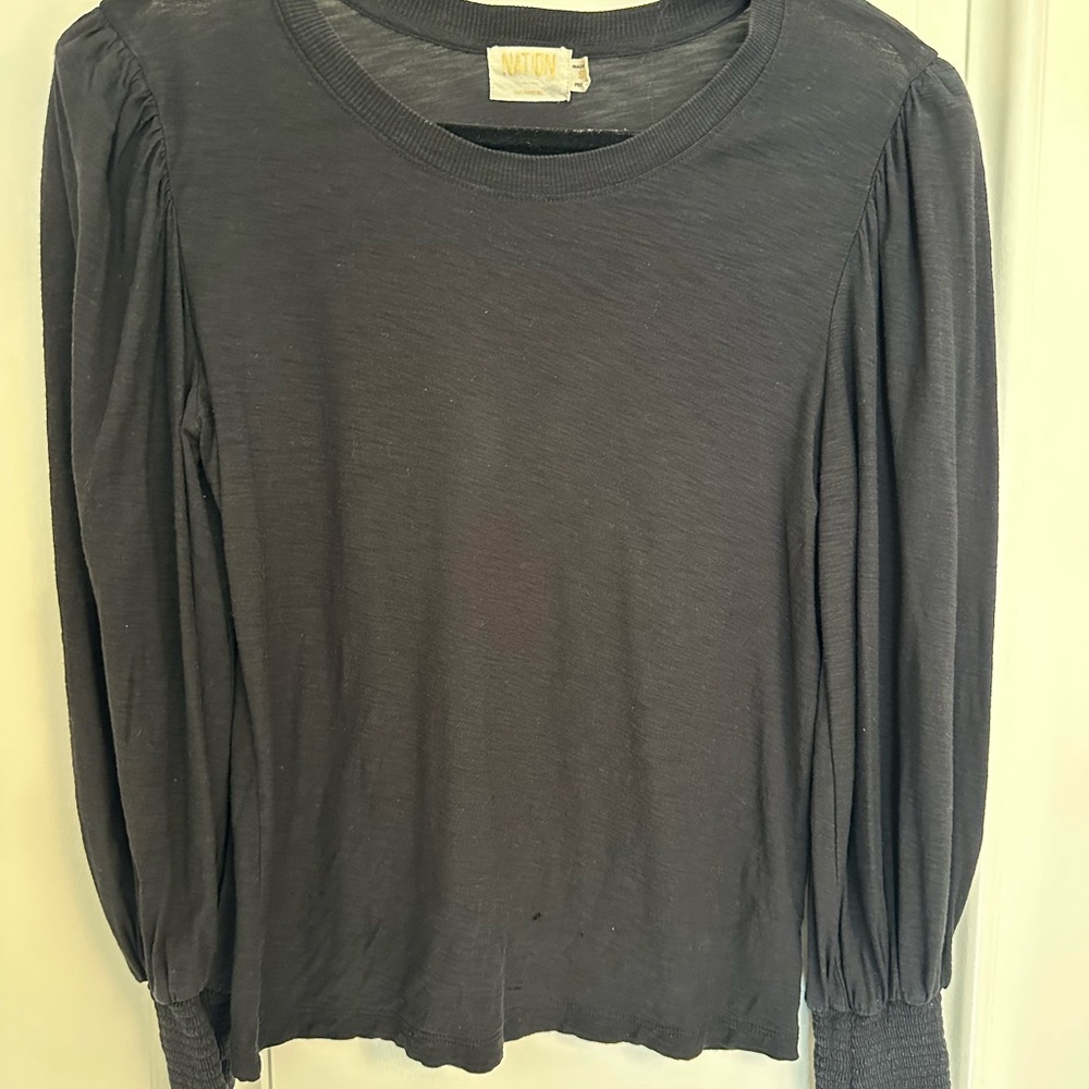 Nation LTD Charcoal Long Sleeve Top